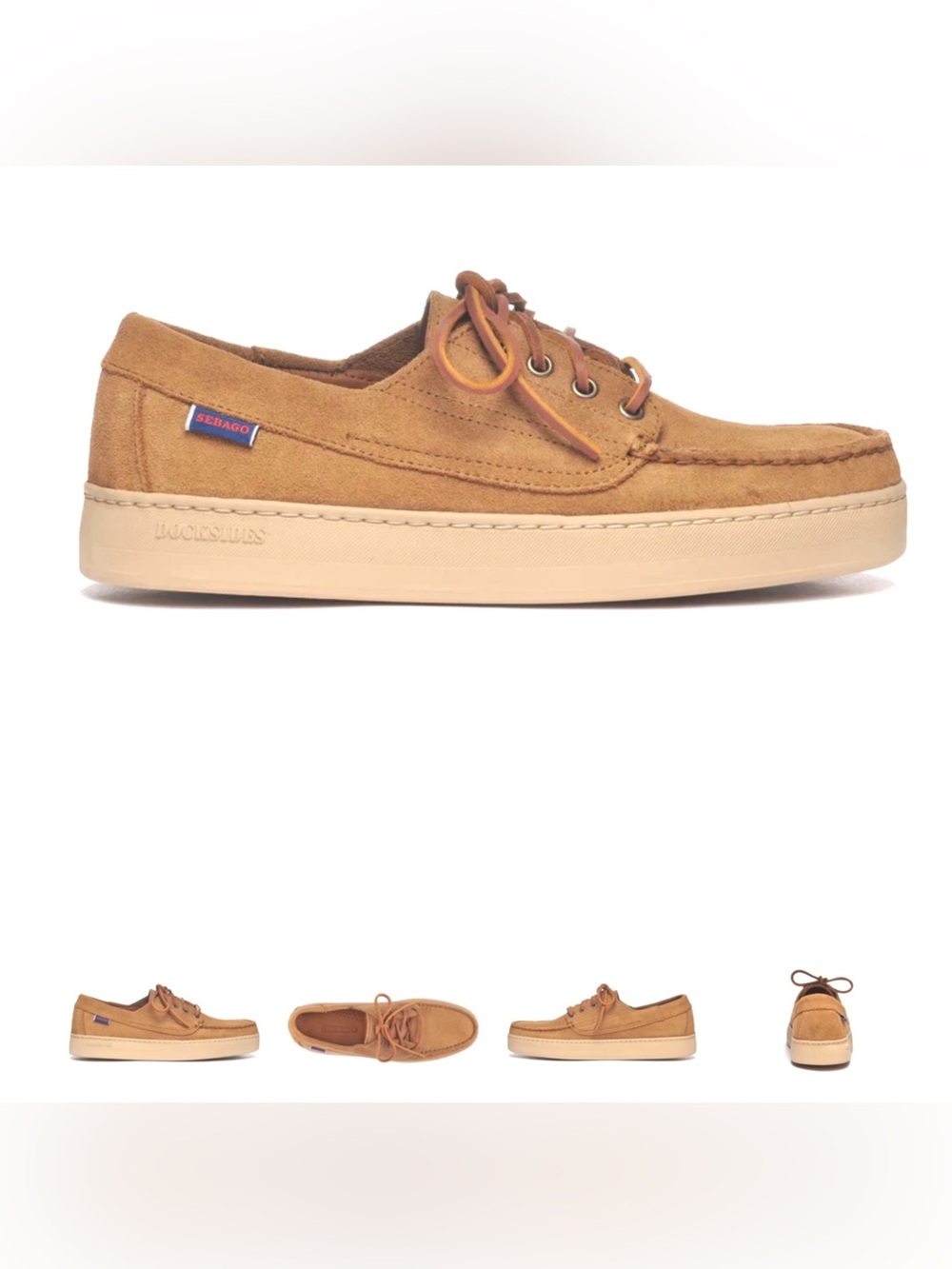 Sebago Men’s Suede Boat Shoe - Cognac/Tan